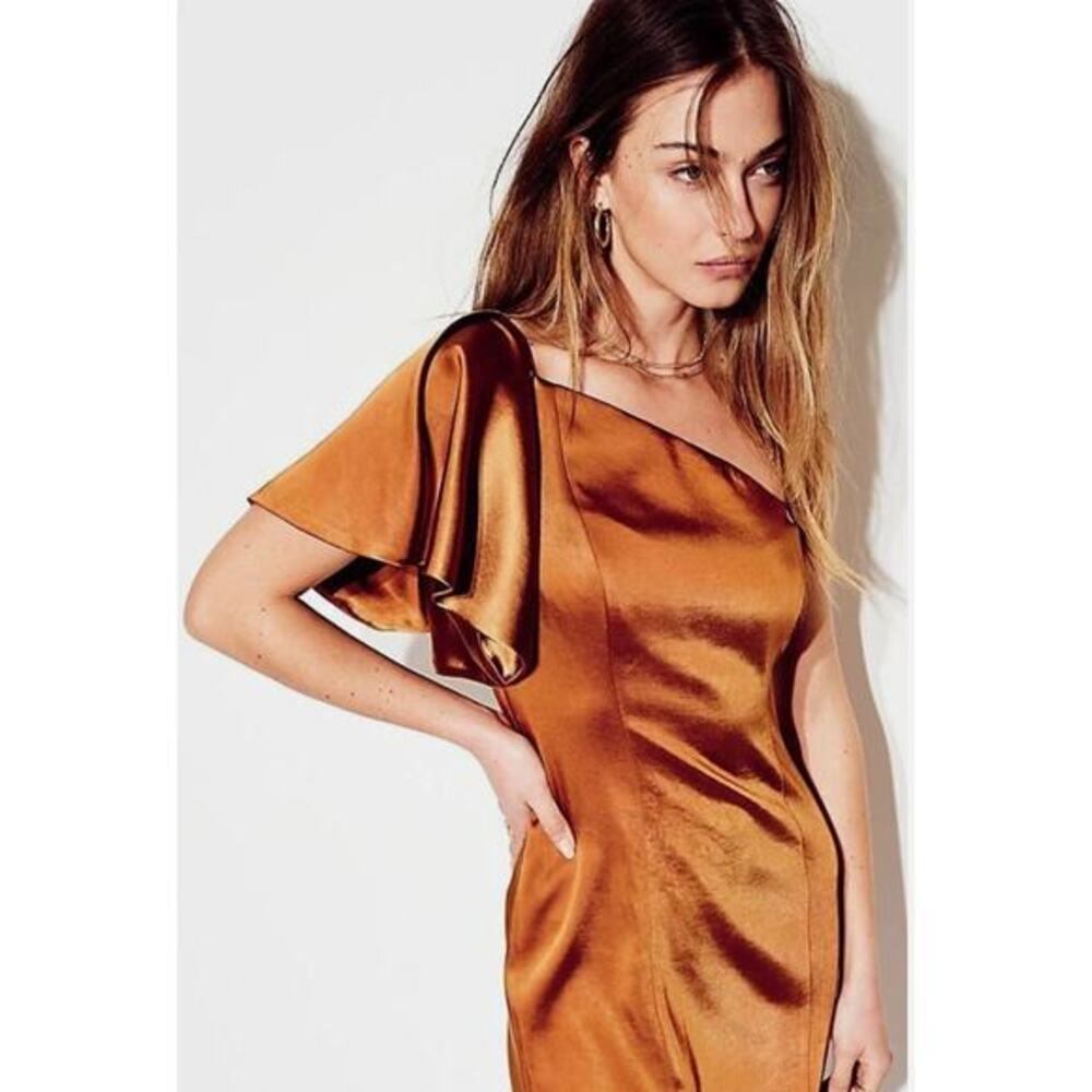 Free People x Fame Partners Cara One Shoulder Mini‎ Dress